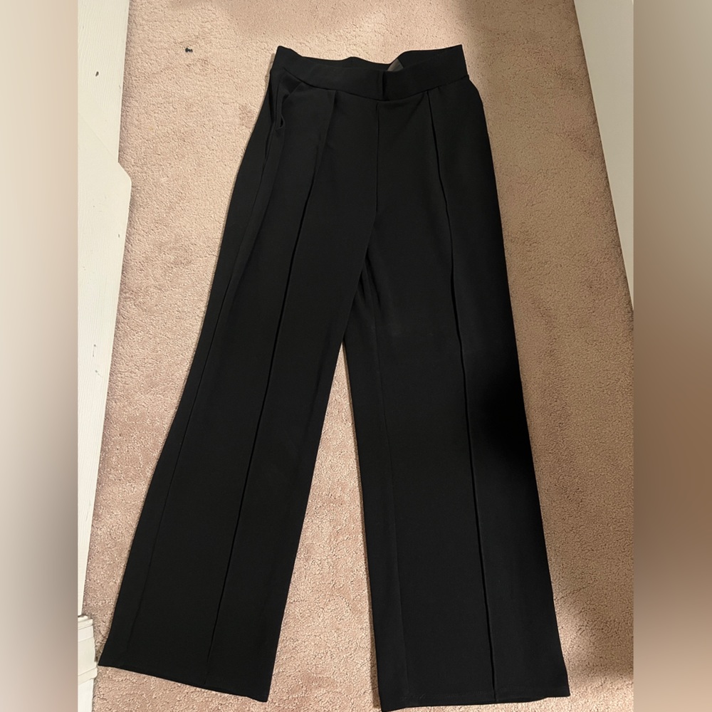 Black tailored straight leg h n m dress pants